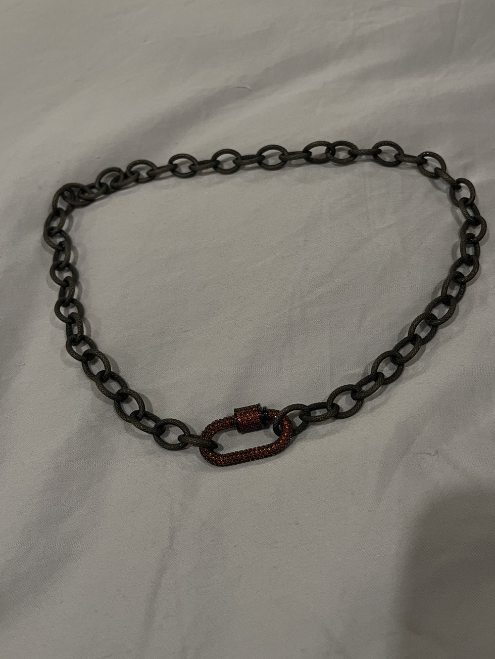 Freida Rothman Rhodium Necklace with Crystal Clasp - Picture 3 of 4